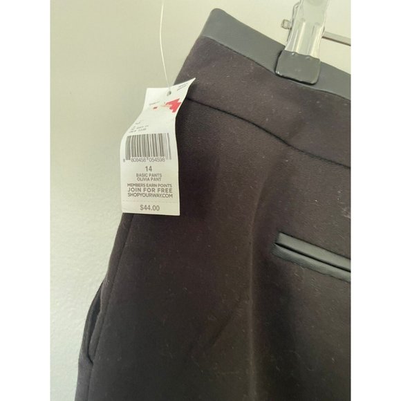 Metaphor The Olivia Pants Womens 14 Black Mid Rise Slimmer Bootcut Slash Pocket - Picture 4 of 6